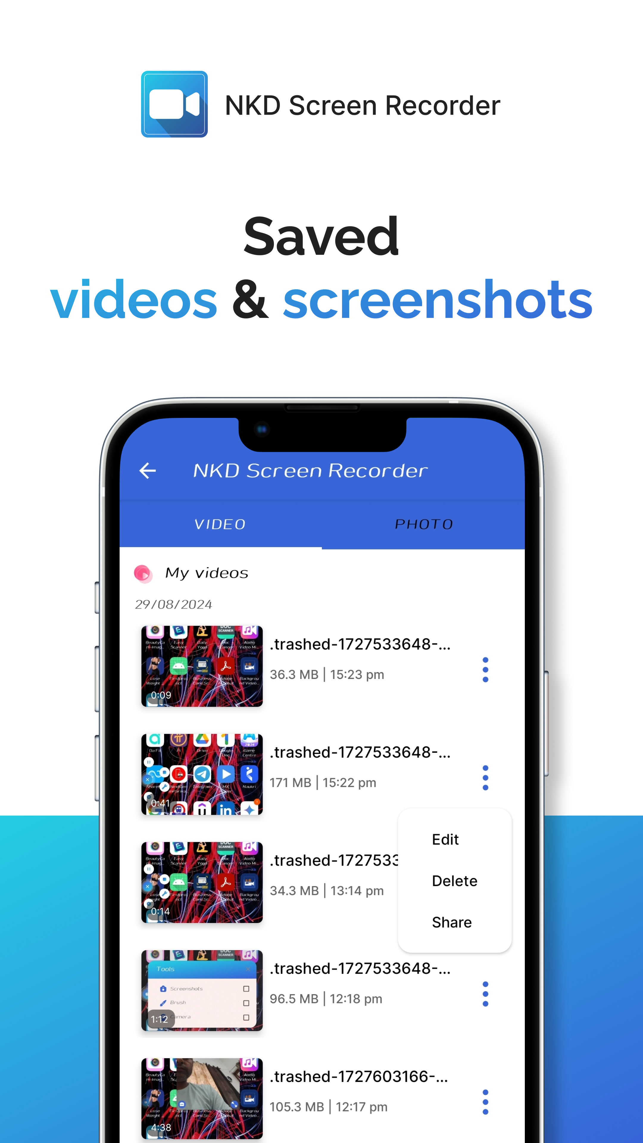 Screen Recorder Settings