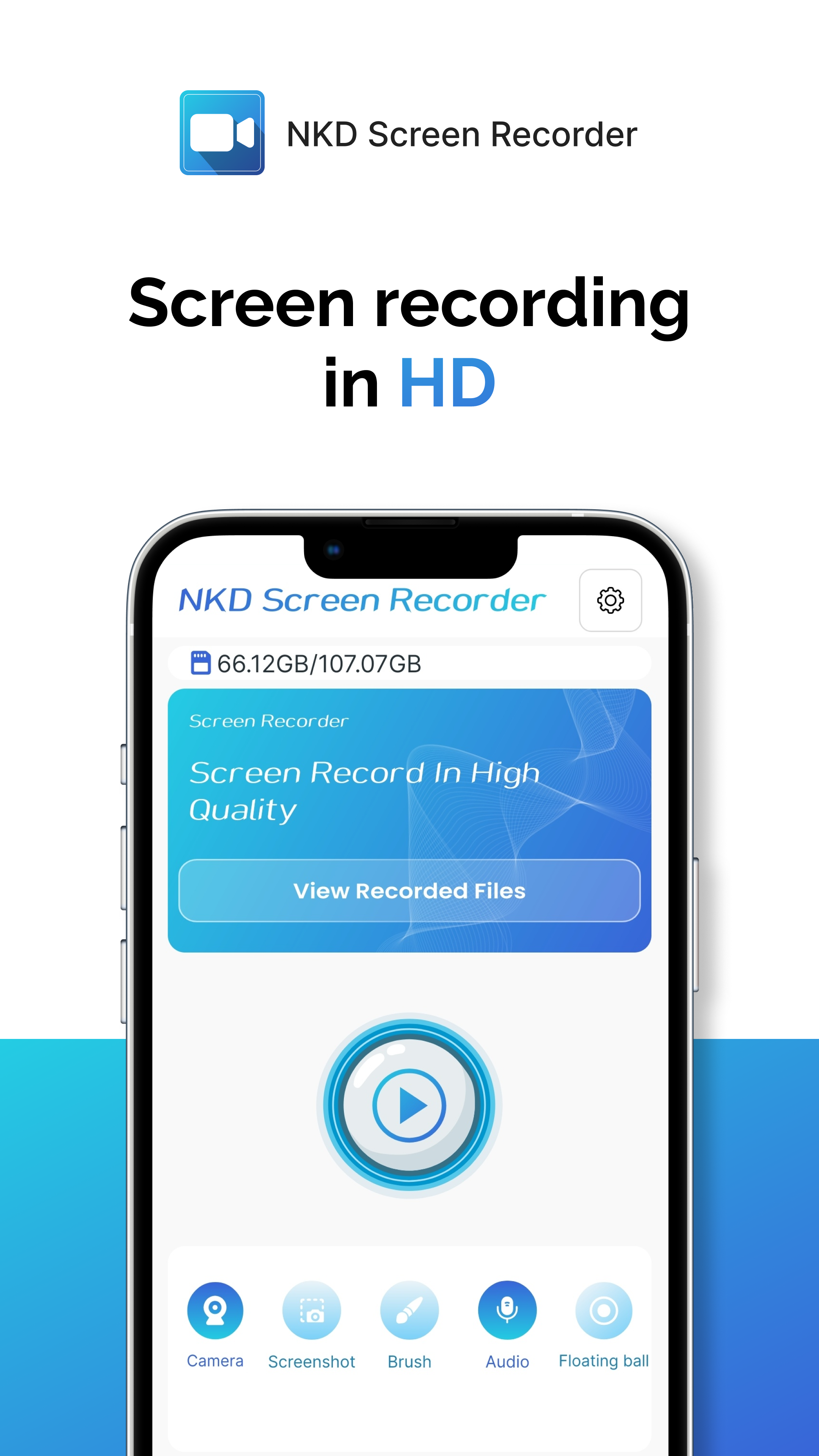 Screen Recorder Main Interface